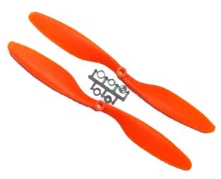 Quadcopter Propeller ABS Glasfaserverstärkt 1 Paar 10x4.5 Rechts und Linkslauf orange