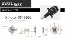 Dualsky XM3548EGL-9 V3 820KV Außenläufer Glider Edition