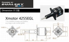 Dualsky XM4255EGL-10 V3 620KV Außenläufer Glider Edition