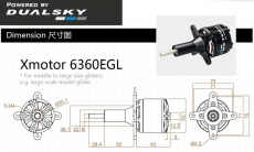 Dualsky XM6360EGL-19 V3 220KV Außenläufer Glider Edition