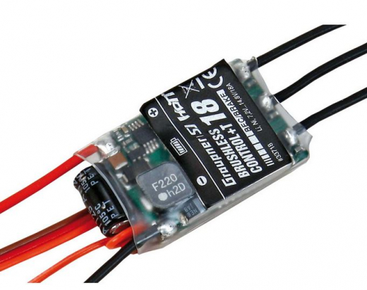 GRAUPNER BRUSHLESS CONTROL+ T 18 BEC JR 2-4S REGLER 33718