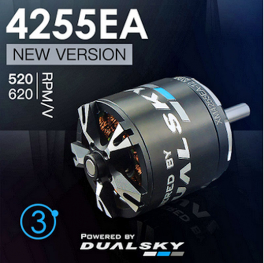 Dualsky XM4255EA-12 V3 520KV Außenläufer Set mit Verlängerung