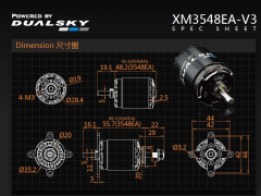 Dualsky XM3548EA-10 V3 740KV Außenläufer
