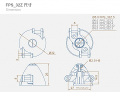 FPS - Folding Propeller Spinner FPS_32Z.4 4mm Welle